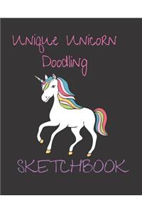 Cute Unicorn lovers Blank Sketchbook Journal for Sketching or Writing