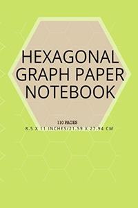 Hexagonal Graph Paper Notebook, 110 pages 8.5 x 11 inches, 21.59 x 27.94 cm