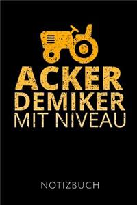 Ackerdemiker Mit Niveau Notizbuch