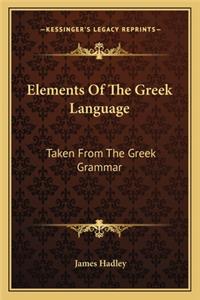 Elements Of The Greek Language