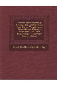 Grosser Mannergesang-Katalog