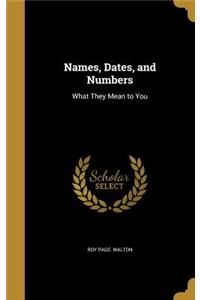 Names, Dates, and Numbers