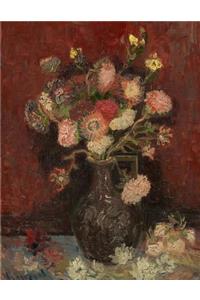 Vase with Gladioli and Chinese Asters, Vincent Van Gogh. Ruled Journal