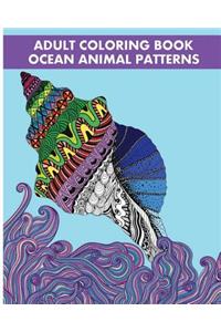 Adult Coloring Book Ocean Animal Patterns