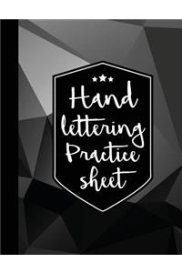 Hand Lettering Practice Sheet: 160 Pages Hand Lettering & Calligraphy Practicing