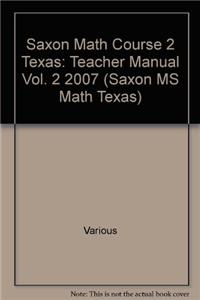 Saxon Math Course 2 Texas