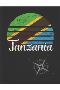 Tanzania: Tanzanian Vintage Flag Personalized Retro Gift Idea for Coworker Friend or Boss Planner Daily Weekly Monthly Undated Calendar Organizer Journal