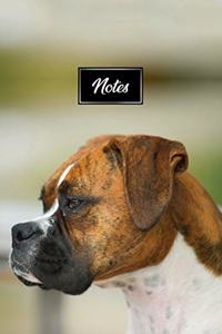 Boxer Dog Pup Puppy Doggie Notebook Bullet Journal Diary Composition Book Notepad - Bored Looking