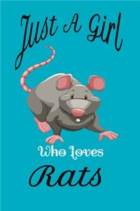 Just a Girl Who Loves rats- rats notebook Bleu