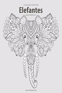 Livro para Colorir de Elefantes para Adultos 2
