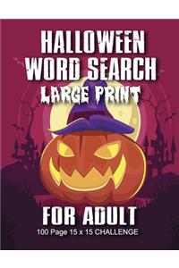 Halloween Word Search For Adult