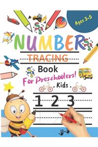 Number Tracing Book for Toddlers Ages 3-5