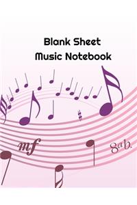 Blank Sheet Music Notebook