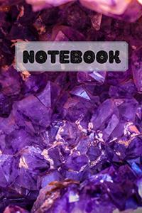 Notebook - Beautiful Amethyst Journal / Lined Notepad