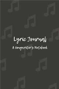 Lyric Journal a Songwriter's Notebook