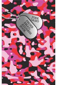 Pink Camo Address Book