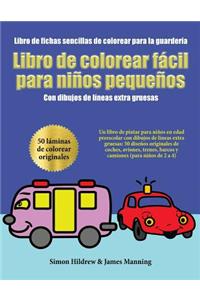 Libro de fichas sencillas de colorear para la guardería