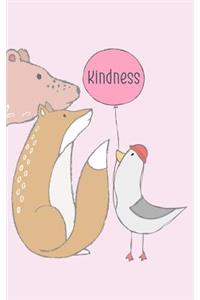 Bird Fox Bear Sharing Kindness Balloon Friendship Virtue Notebook