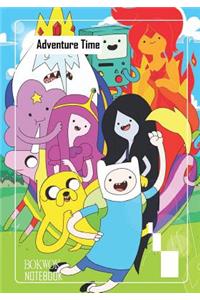 Notebook: Adventure Time Medium College Ruled Notebook 129 Pages Lined 7 X 10 in (17.78 X 25.4 CM)