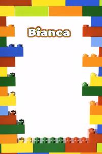 Bianca: Personalized Building Brick Draw and Write Practice Paper Journal, Diary Notebook, Log Featuring 120 Pages 6x9