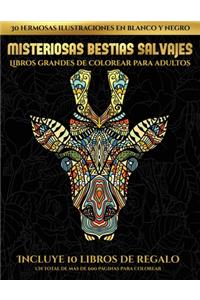Libros grandes de colorear para adultos (Misteriosas bestias salvajes)