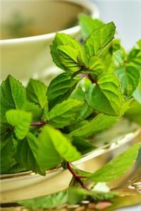 Fresh Peppermint Tea with Leaves Journal
