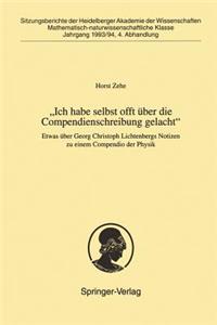 „Ich habe selbst offt über die Compendienschreibung gelacht“