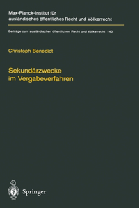 Sekundarzwecke Im Vergabeverfahren