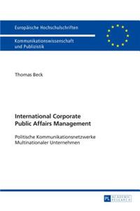 International Corporate Public Affairs Management