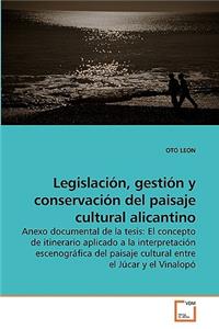 Legislación, gestión y conservación del paisaje cultural alicantino