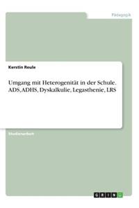 Umgang mit Heterogenität in der Schule. ADS, ADHS, Dyskalkulie, Legasthenie, LRS