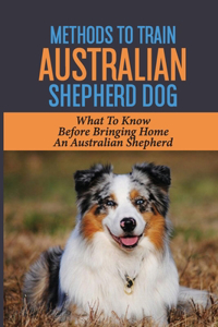 Methods To Train Australian Shepherd Dog