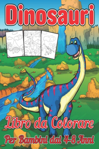 Dinosauri Libro da Colorare per Bambini dai 4-8 anni