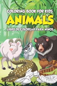 Animals - Coloring Book for Kids - Libro de Colorear Para Niños