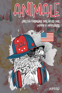 Libri da colorare per adulti per penne e pennarelli - Mandala - Animale