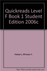 Quickreads Level F Book 1 Student Edition 2006c