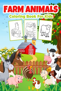 Farm Animals Coloring Book for Kids