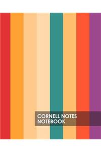 Cornell Notes Notebook: Vintage Color Bars Proven Study Method for College, High School and Homeschool Students 8x10 140 Blank Lined Pages Simple Effective Fun and Pretty A