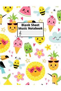 Blank Sheet Music Notebook