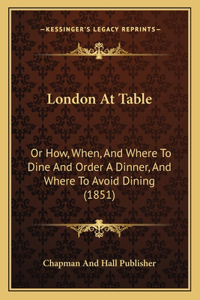 London At Table