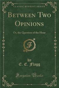 Between Two Opinions: Or, the Question of the Hour (Classic Reprint)