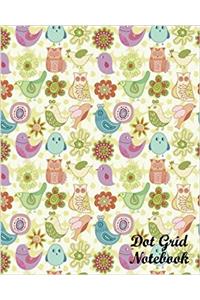Bird Pattern Dot Grid Notebook