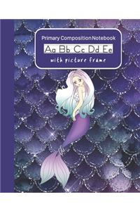 Mermaid Primary Composition Notebook With Picture Frame