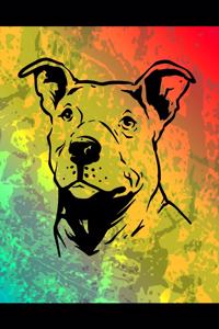 Pitbull Color Burst Notebook