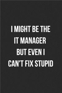 I Might Be The IT Manager But Even I Can't Fix Stupid