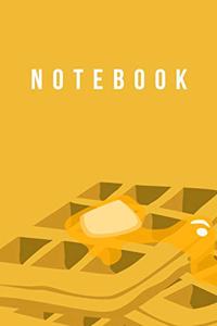 Notebook: 6x9" Lined Waffle Notebook/Journal Funny Gift Idea For Waffle Lovers