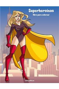 Superheroínas libro para colorear 1