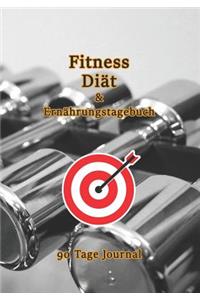 90 Tage Diät Fitness & Ernährungstagebuch: Abnehmtagebuch Zum Ausfüllen/Habit Tracker