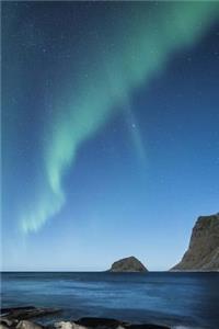 Gorgeous Green Aurora Borealis in Norway Winter Journal