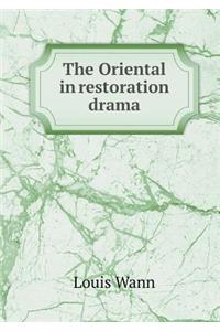 The Oriental in Restoration Drama